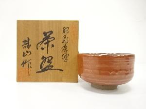 喆山窯造　赤鉄釉　茶碗